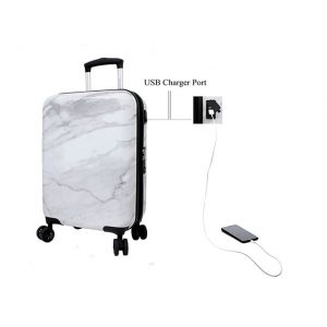 luggage with charger port