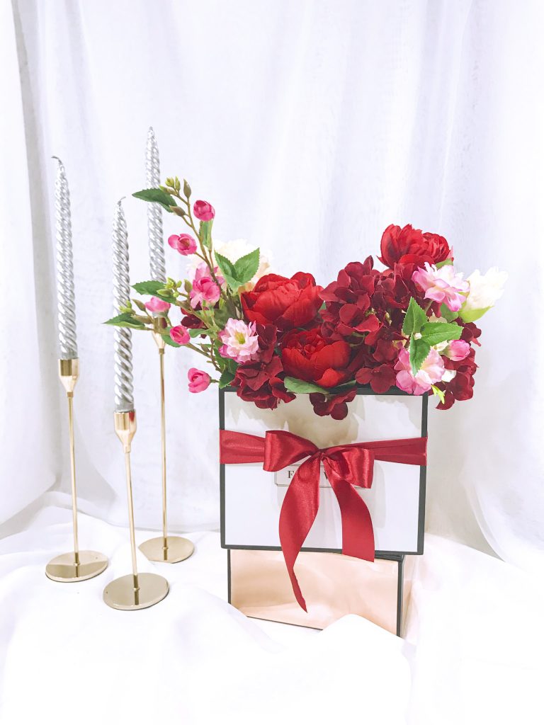 Raya Vibrant Artificial Flower Gift Box 2 - Kedai Matdespatch